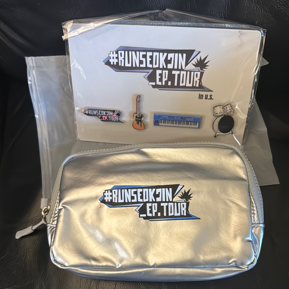 Jin #RUNSEOKJIN EP. TOUR VIP Merch - Fanny Pack and Pins Bundle